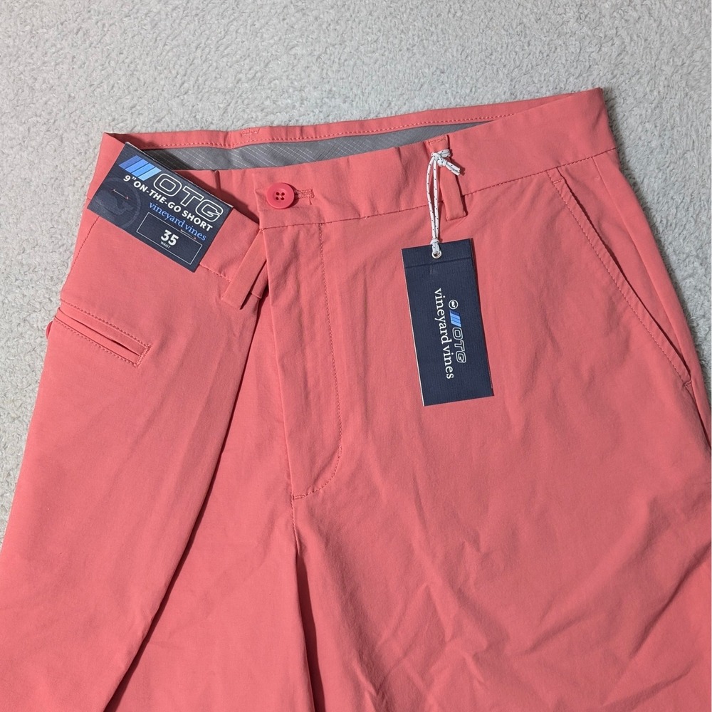 NEW! Vineyard Vines Shorts Mens 35/9 Mai Tai Pink OTG On-The-Go Stretch $100